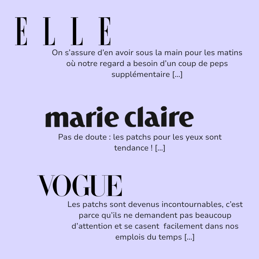 Patchs hydrogel caféine — Cure 30 jours pour un regard visiblement éclatant