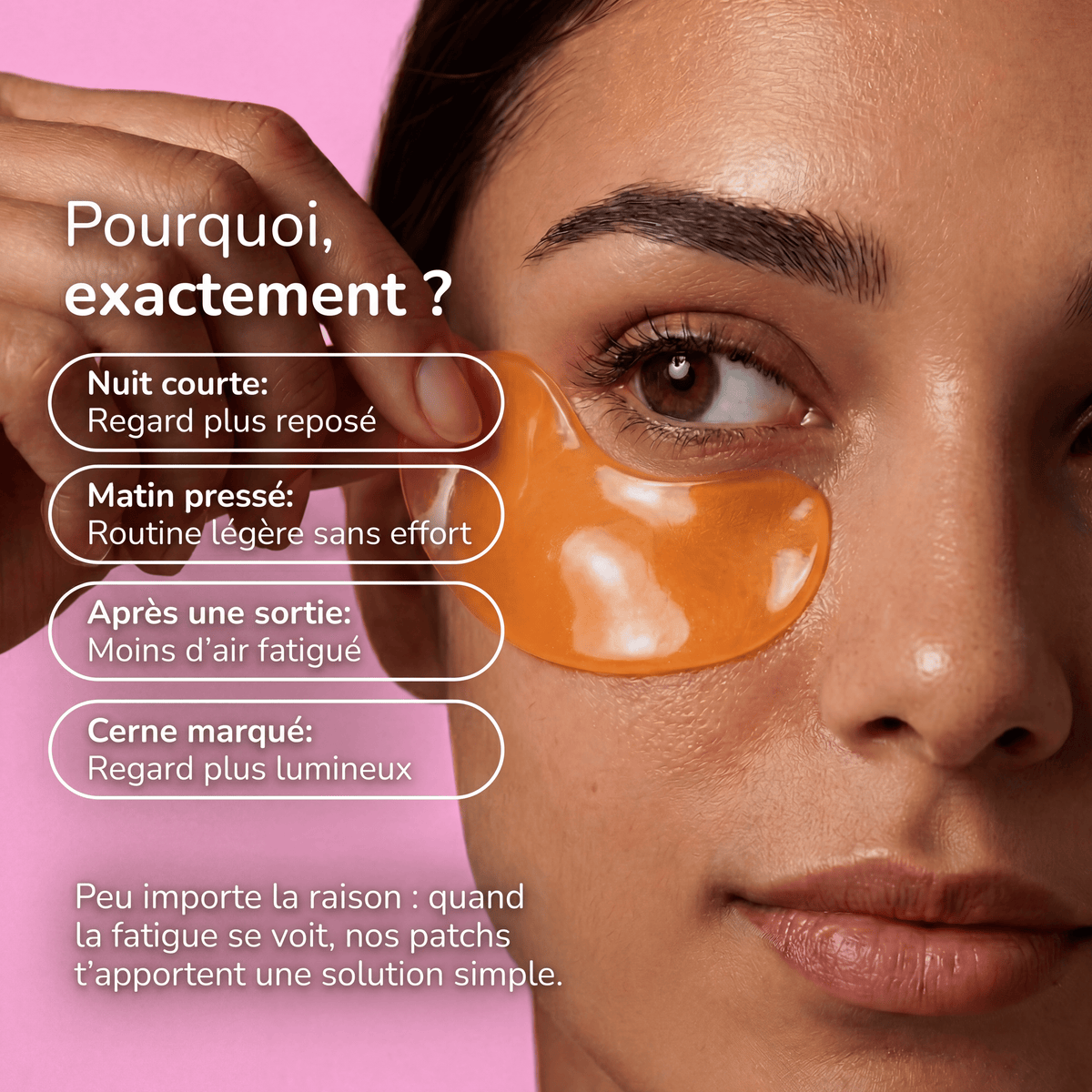 Patchs hydrogel caféine — Cure 30 jours pour un regard visiblement éclatant
